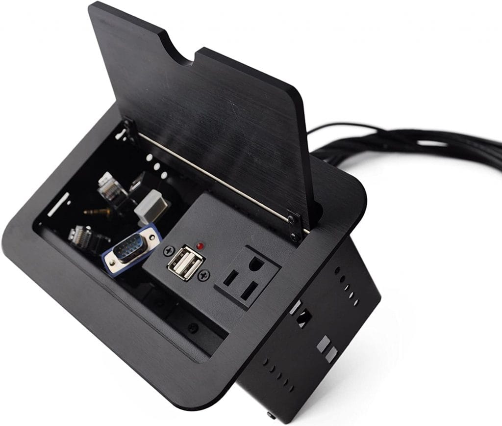 conference table power hub with hdmi
